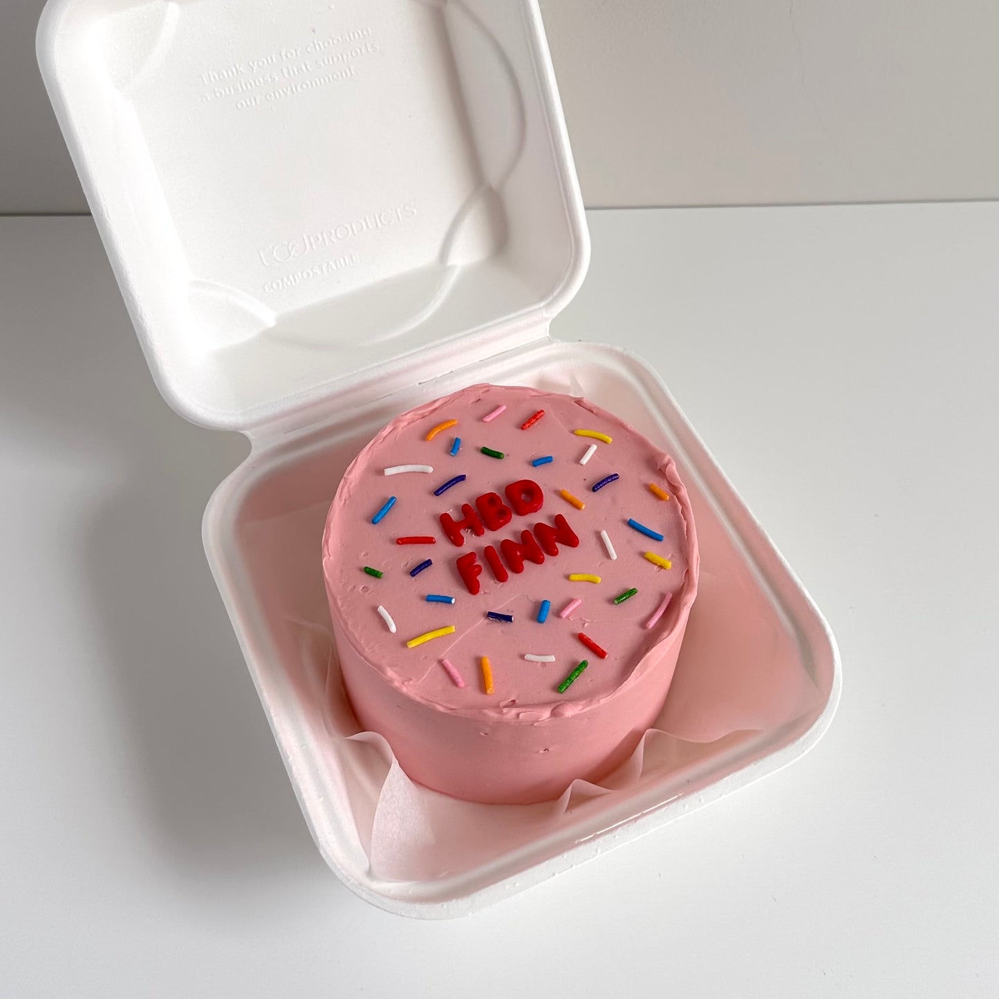 Sprinkles Round Bento Cake