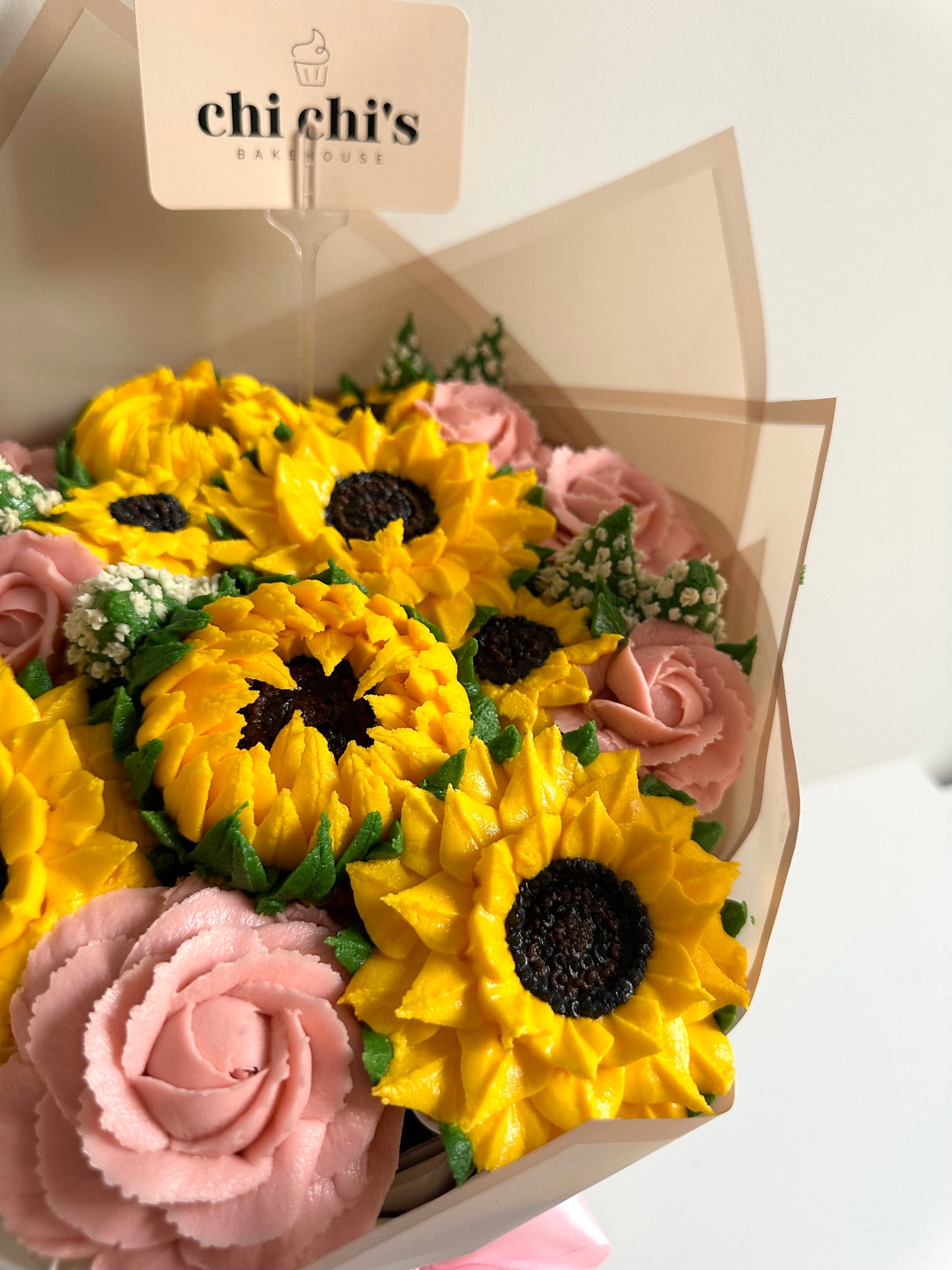 Sunflowers Standing Cupcake Bouquet