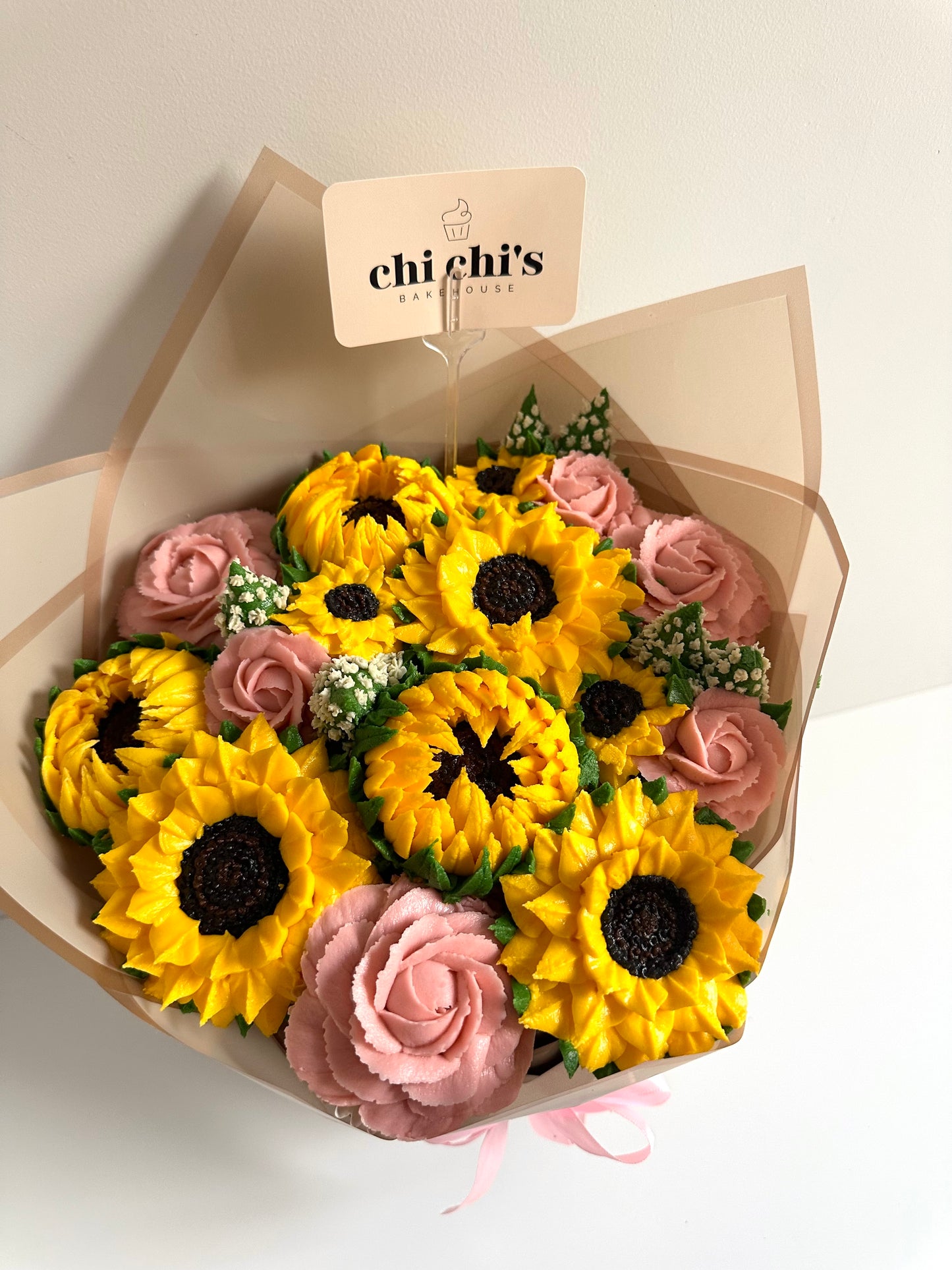 Sunflowers Standing Cupcake Bouquet
