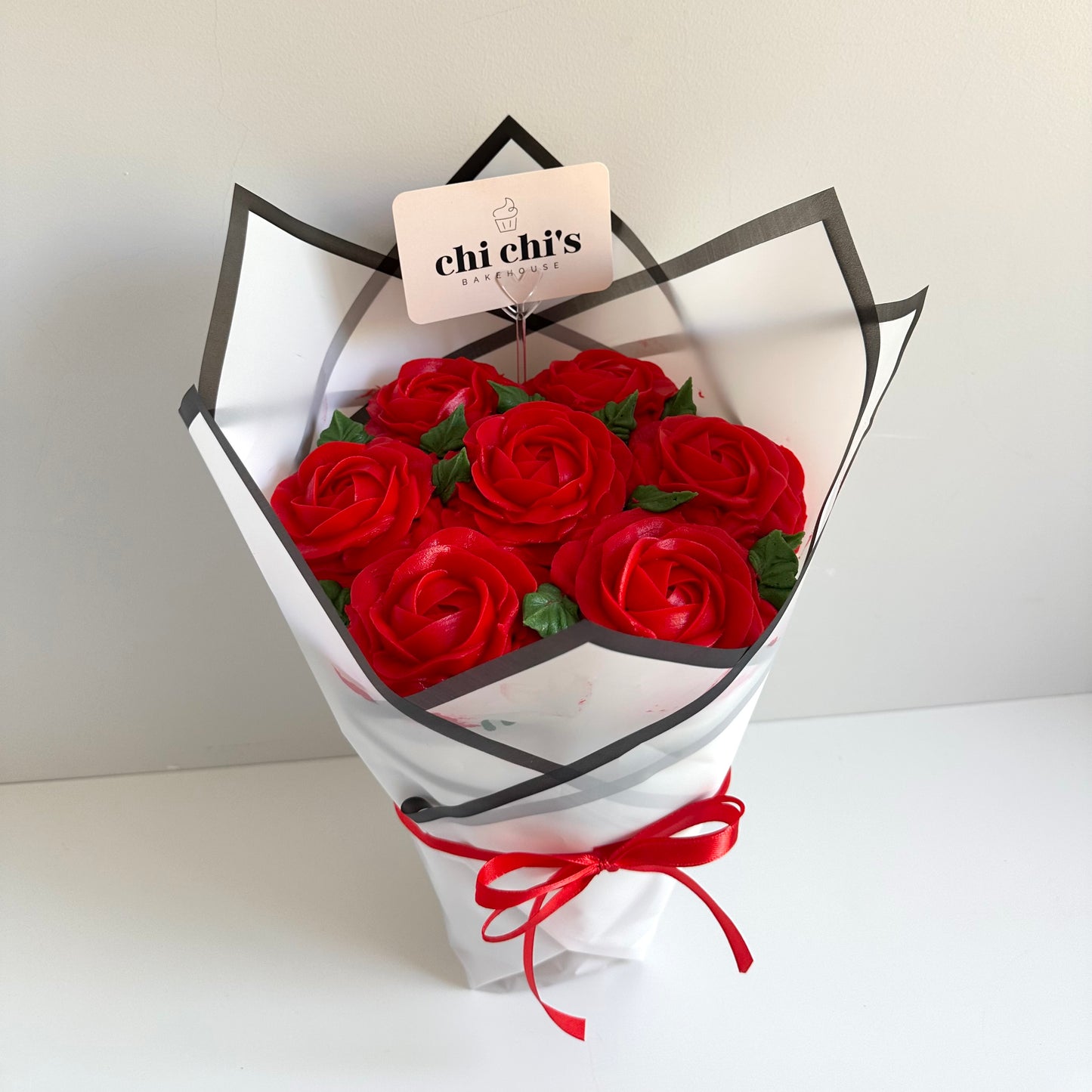 Luxe Rose Standing Cupcake Bouquet