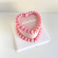 Simple Retro Cursive Heart Cake