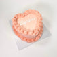 Simple Retro Cursive Heart Cake
