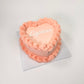 Simple Retro Cursive Heart Cake