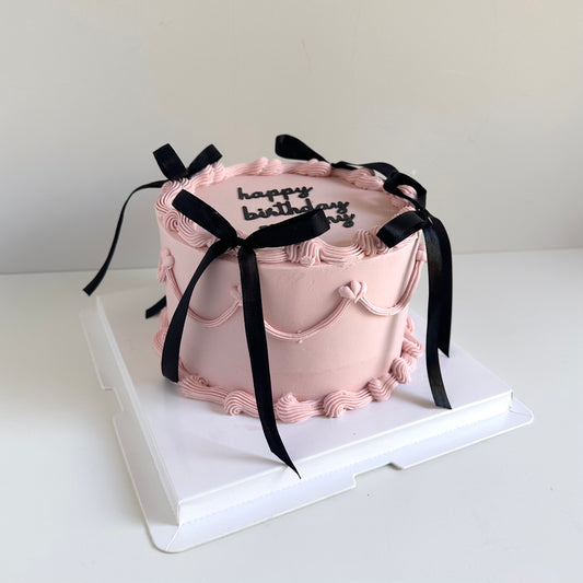 Chloe Ribbon Round Cake