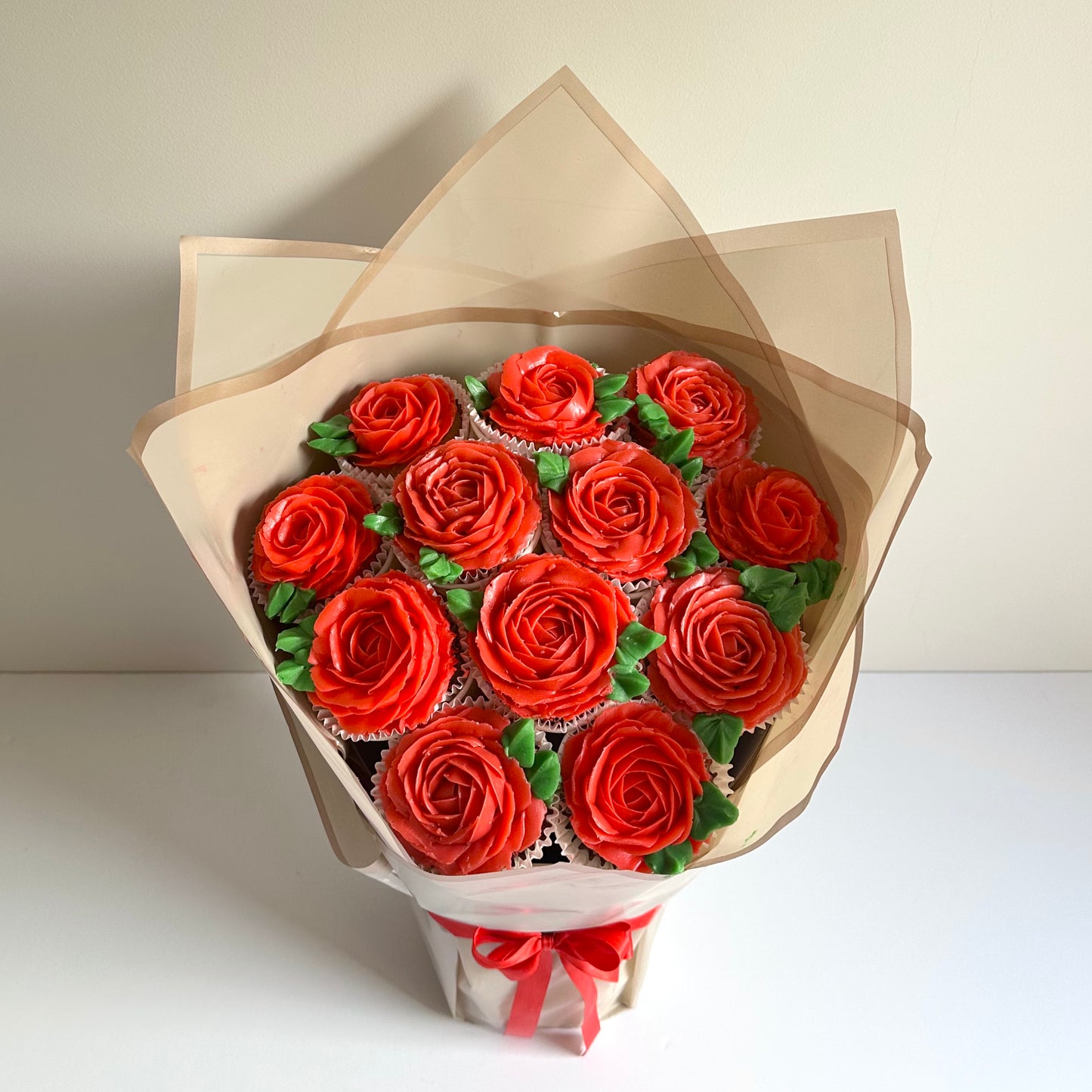 Luxe Rose Standing Cupcake Bouquet