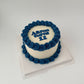 Simple Retro Block Round Cake