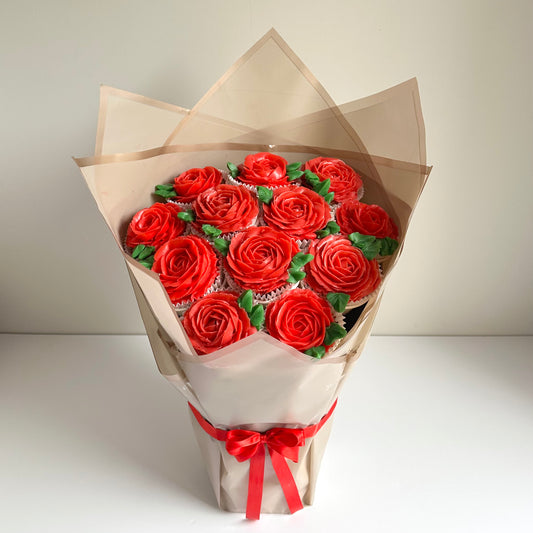 Luxe Rose Standing Cupcake Bouquet